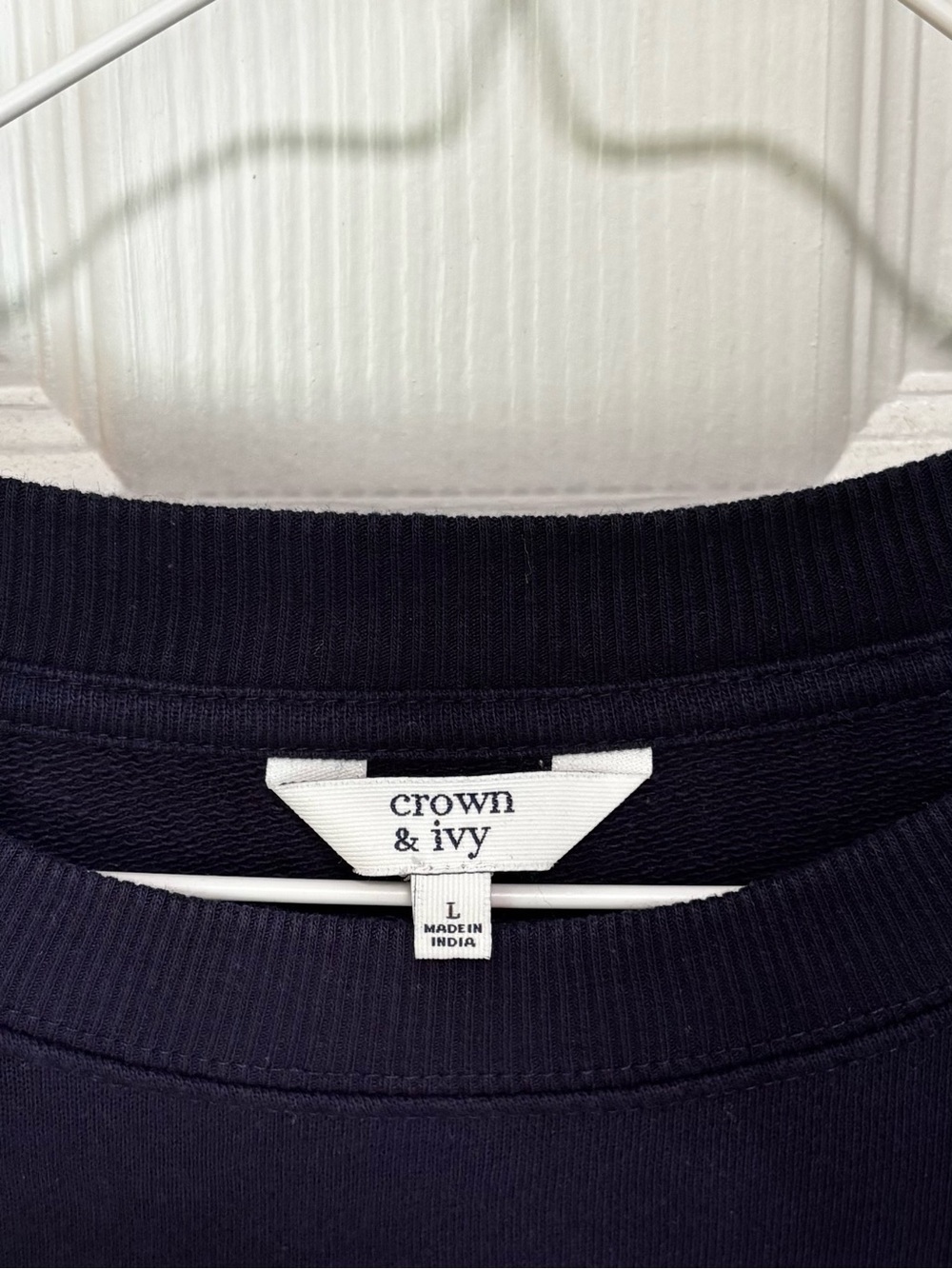 crown & ivy Navy Crewneck Sweatshirt - Picture 3 of 7